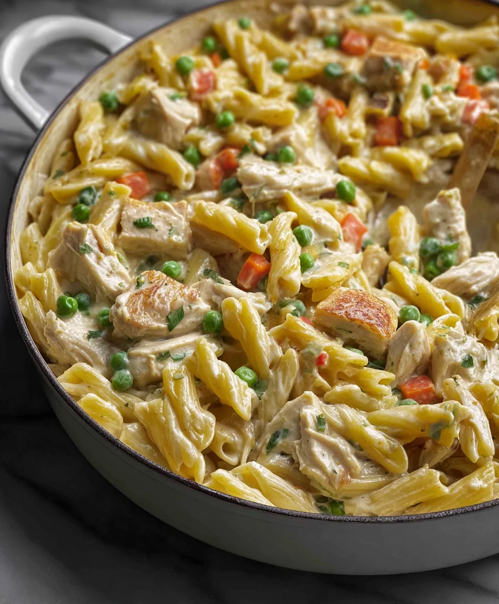 Quick Chicken Pot Pie Pasta - Easy Weeknight Meal