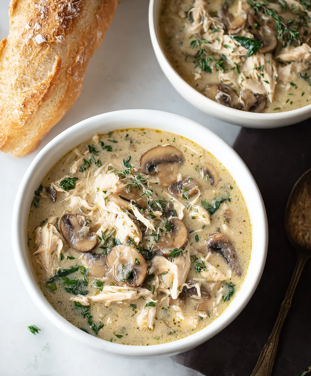 Rotisserie Chicken Mushroom Soup-Comforting & Easy Recipe