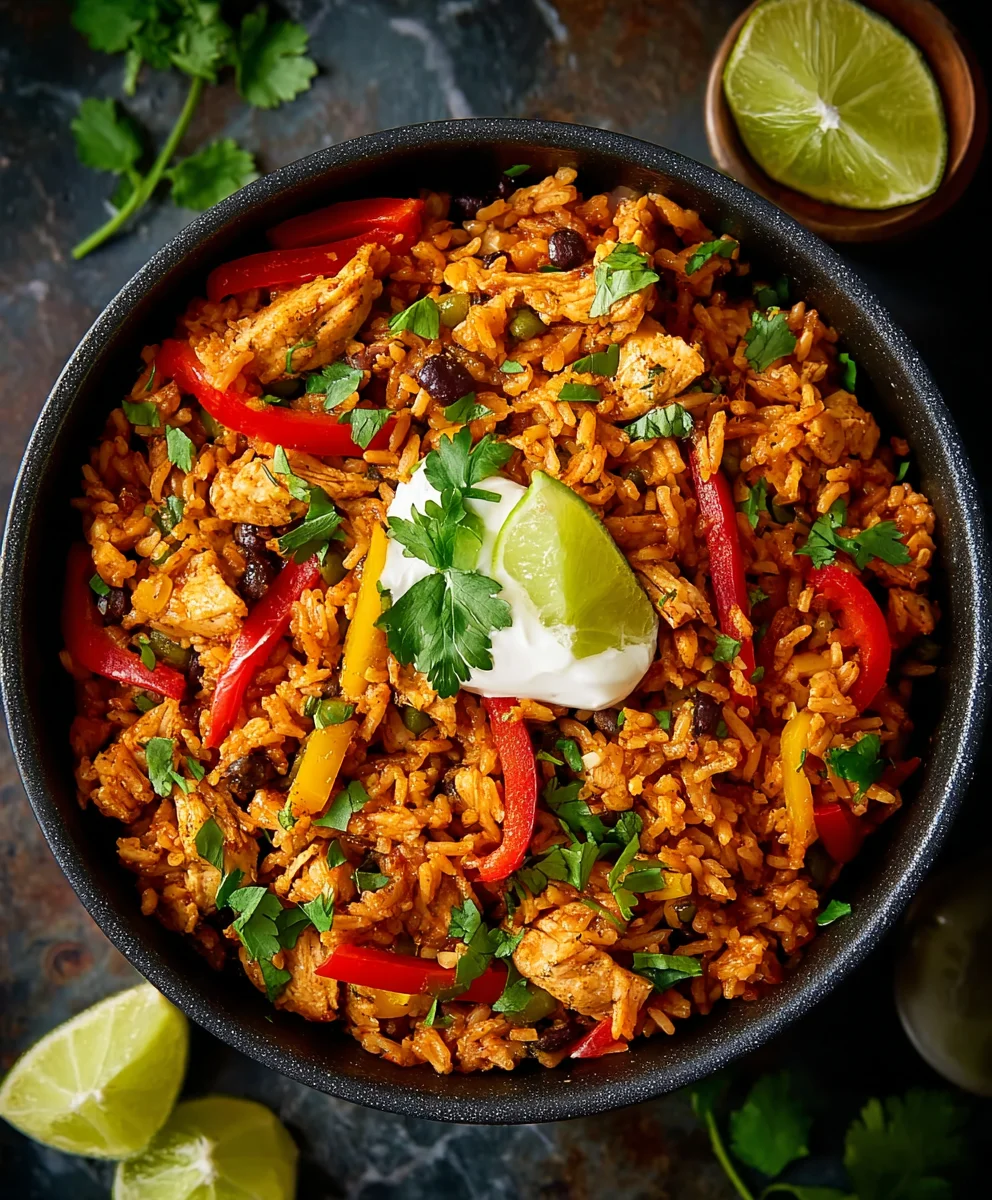 Easy One-Pan Beef Fajita Rice Bowls