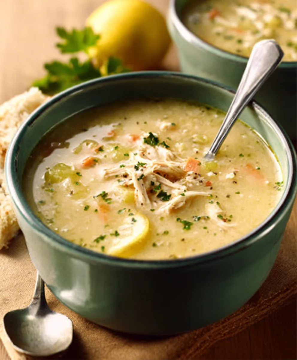 Authentic Greek Lemon Chicken Soup Recipe