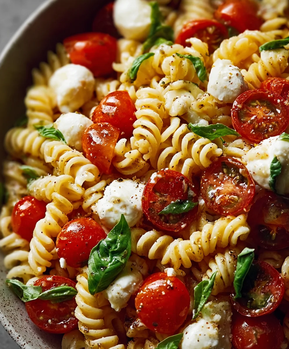 Creamy Caprese Pasta Salad- Easy & Delicious Recipe