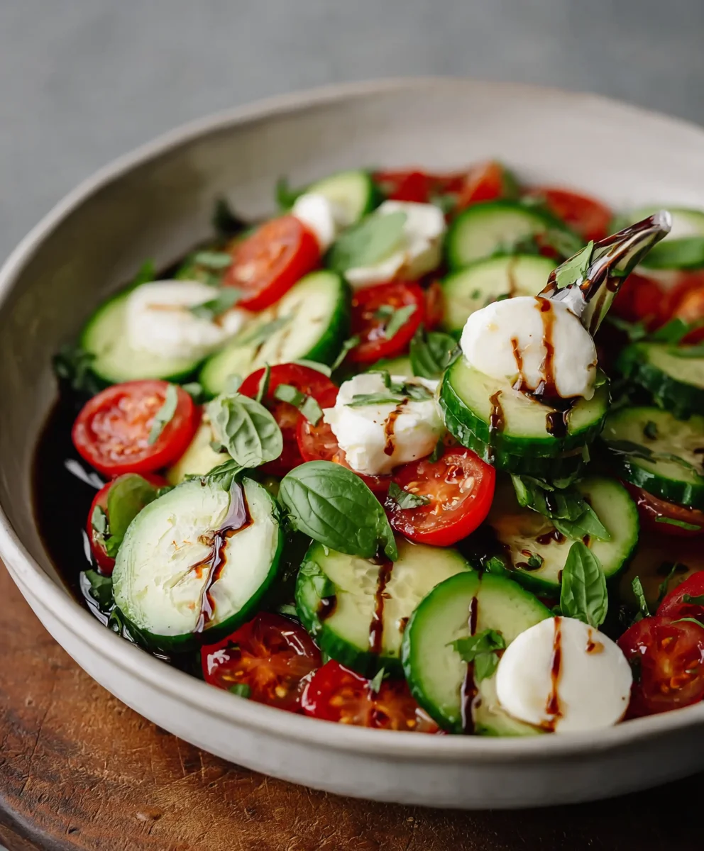 Cucumber Caprese Salad- Fresh Summer Delight