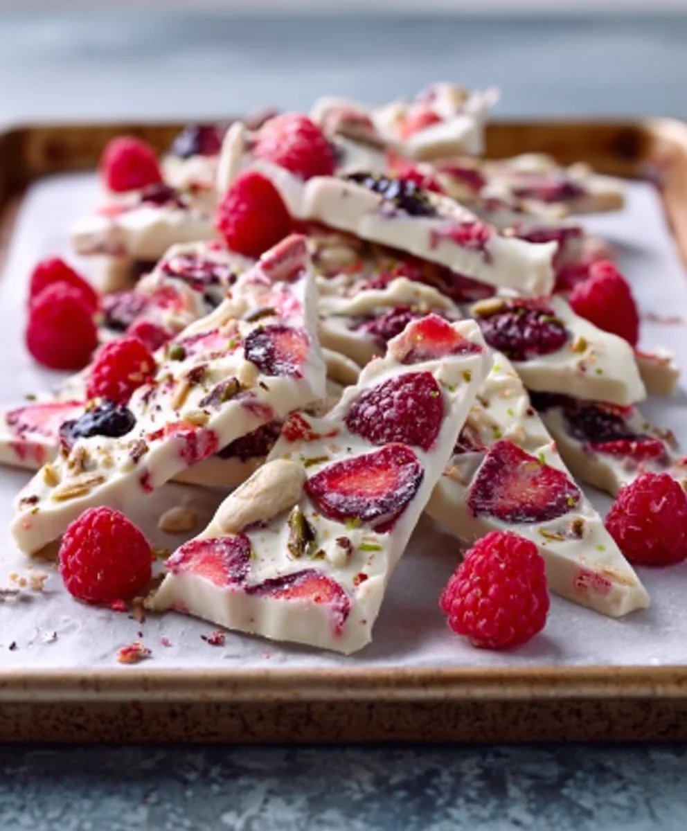 Easy Frozen Yogurt Bark Recipe- Healthy Treat