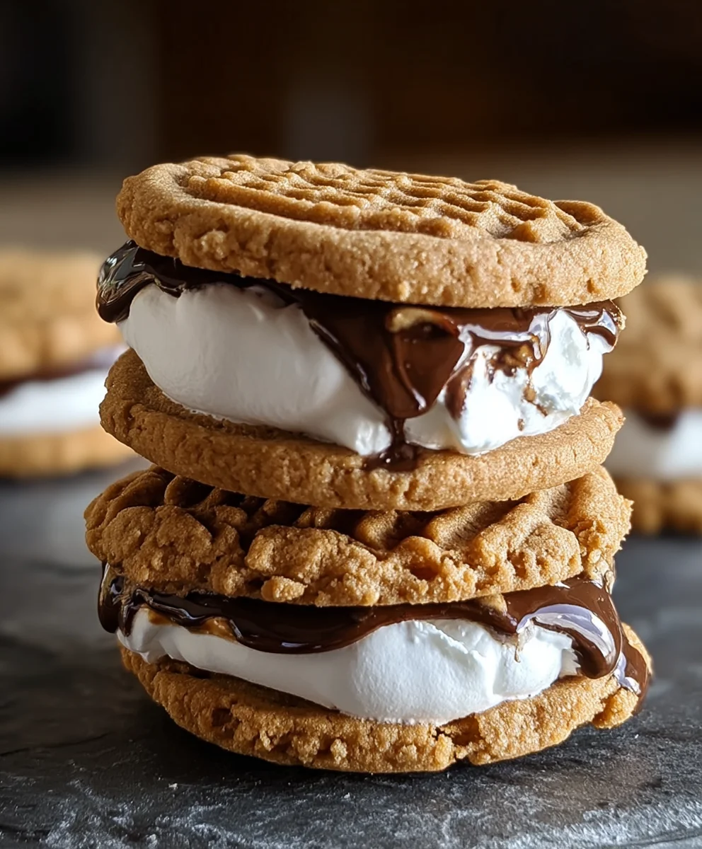 Peanut Butter S'mores Sandwich Cookies