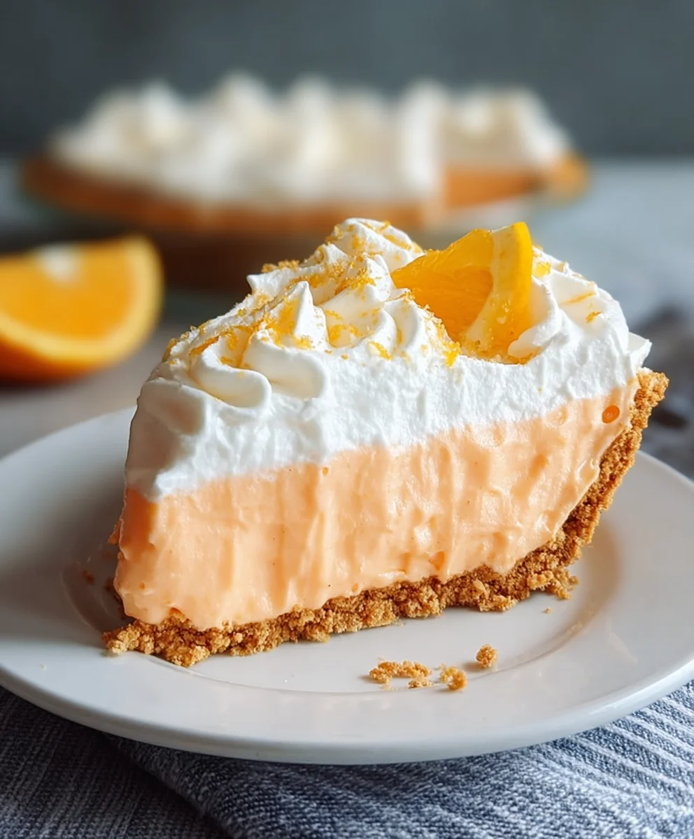 Jello Creamsicle Pie - Easy & Delicious Frozen Treat