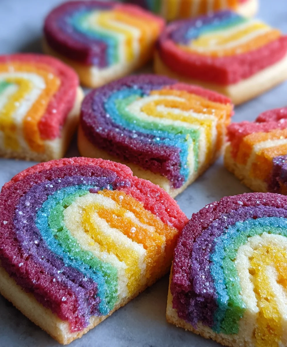 Piped Rainbow Shortbread Cookies- Easy & Vibrant Recipe
