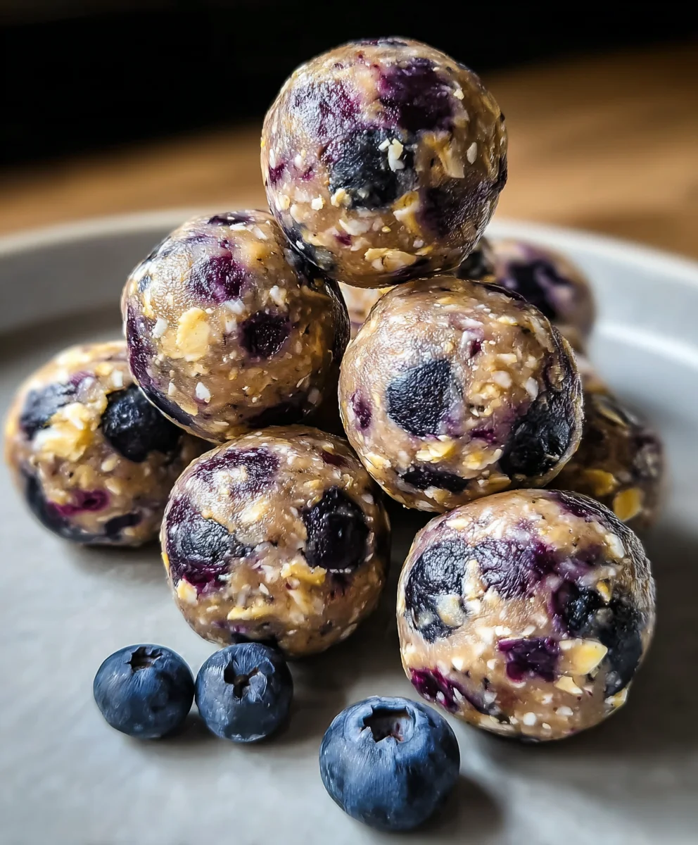 No-Bake Lemon Blueberry Protein Bites Healthy Snack