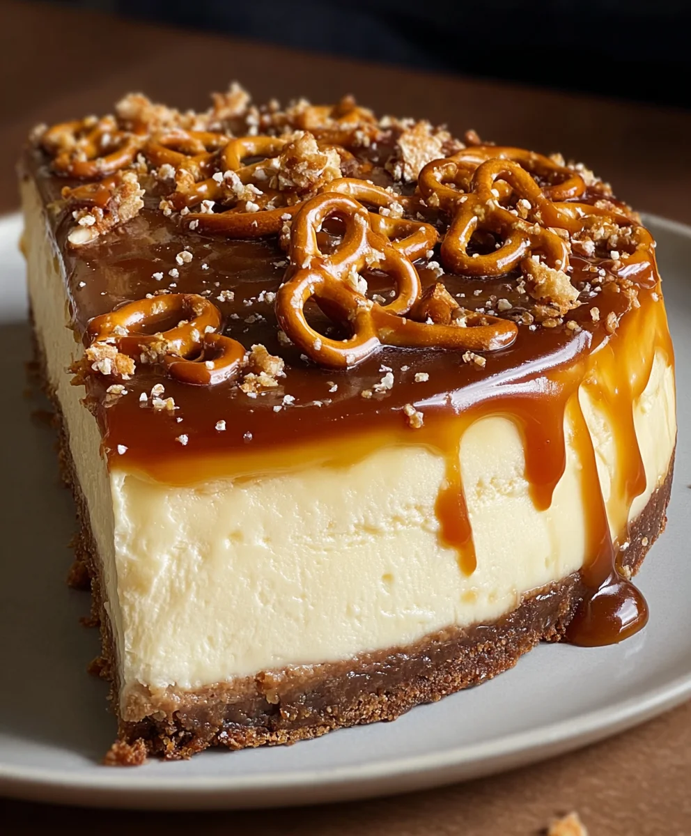 Salted Caramel Pretzel Cheesecake- Irresistible Dessert