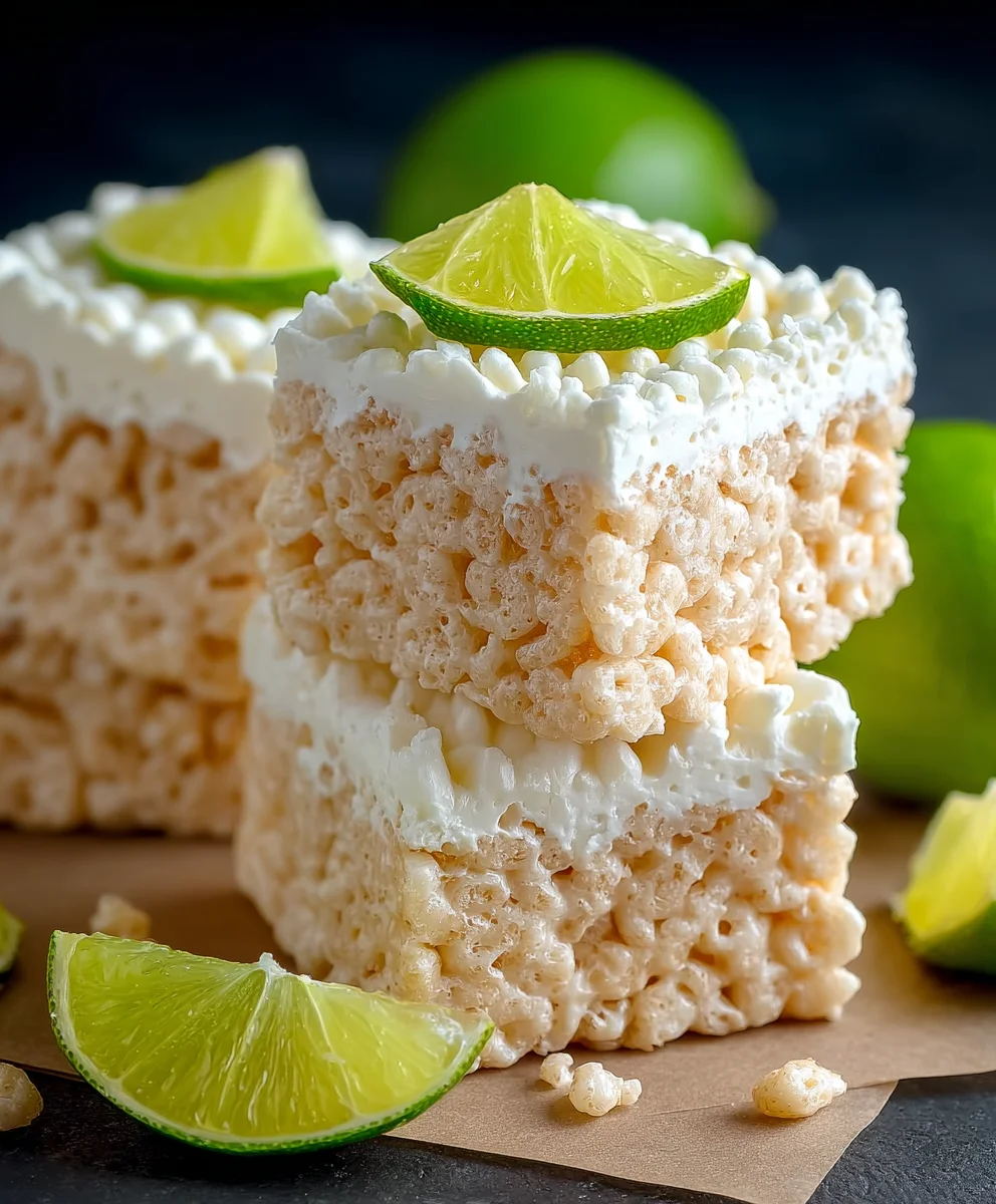 Key Lime Pie Rice Treats- Easy No-Bake Dessert