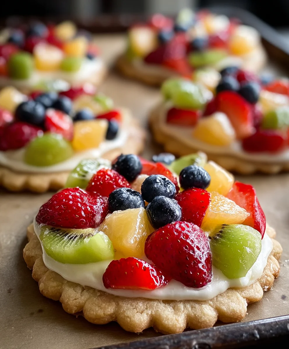 Fruit Pizza Cookies- Delicious Dessert Recipe