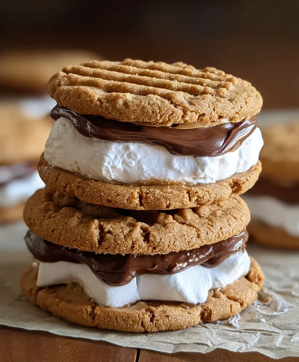 Peanut Butter S'mores Sandwich Cookies-Yummy Treat