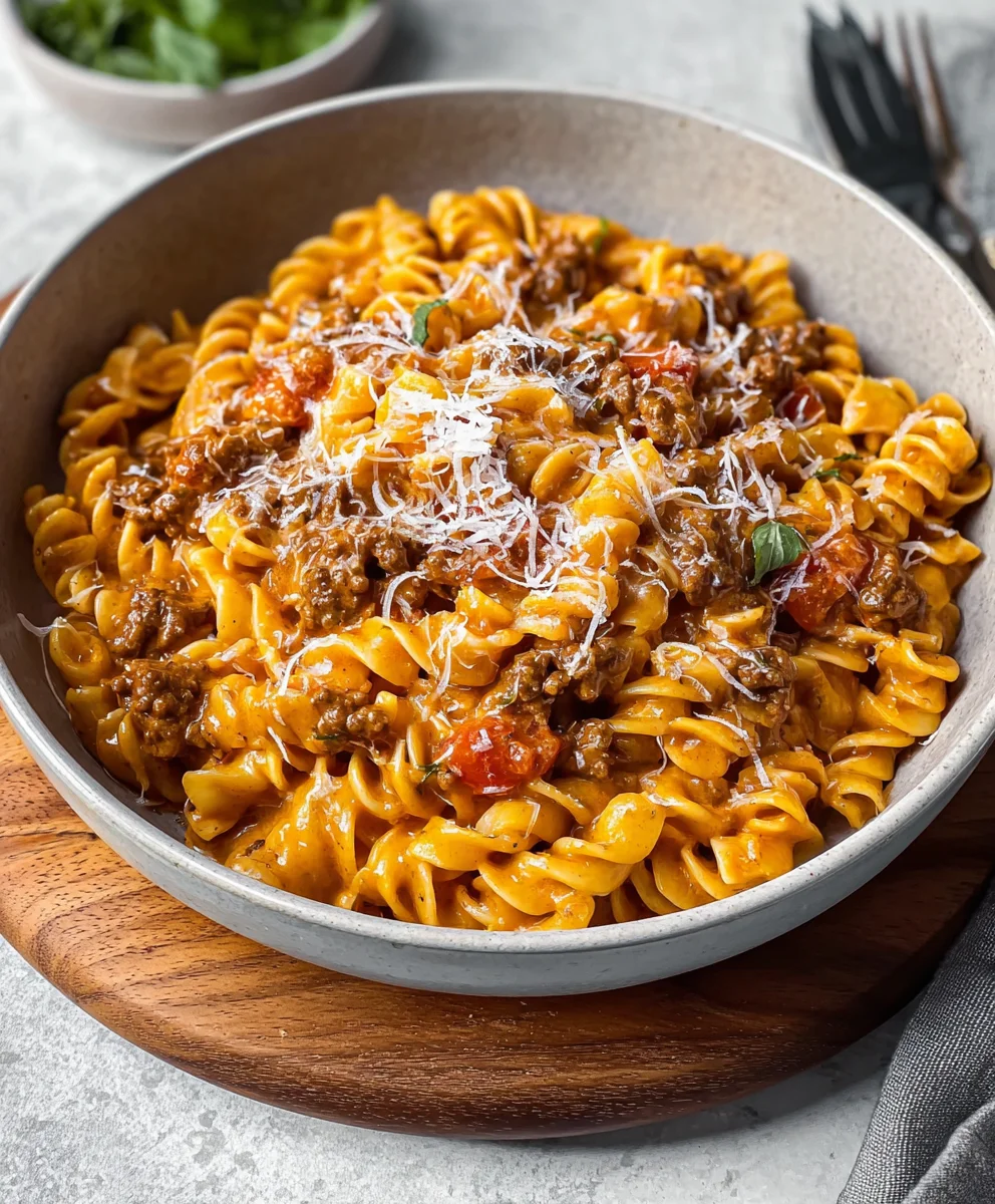 Easy One-Pot Creamy Beef Pasta Dinner