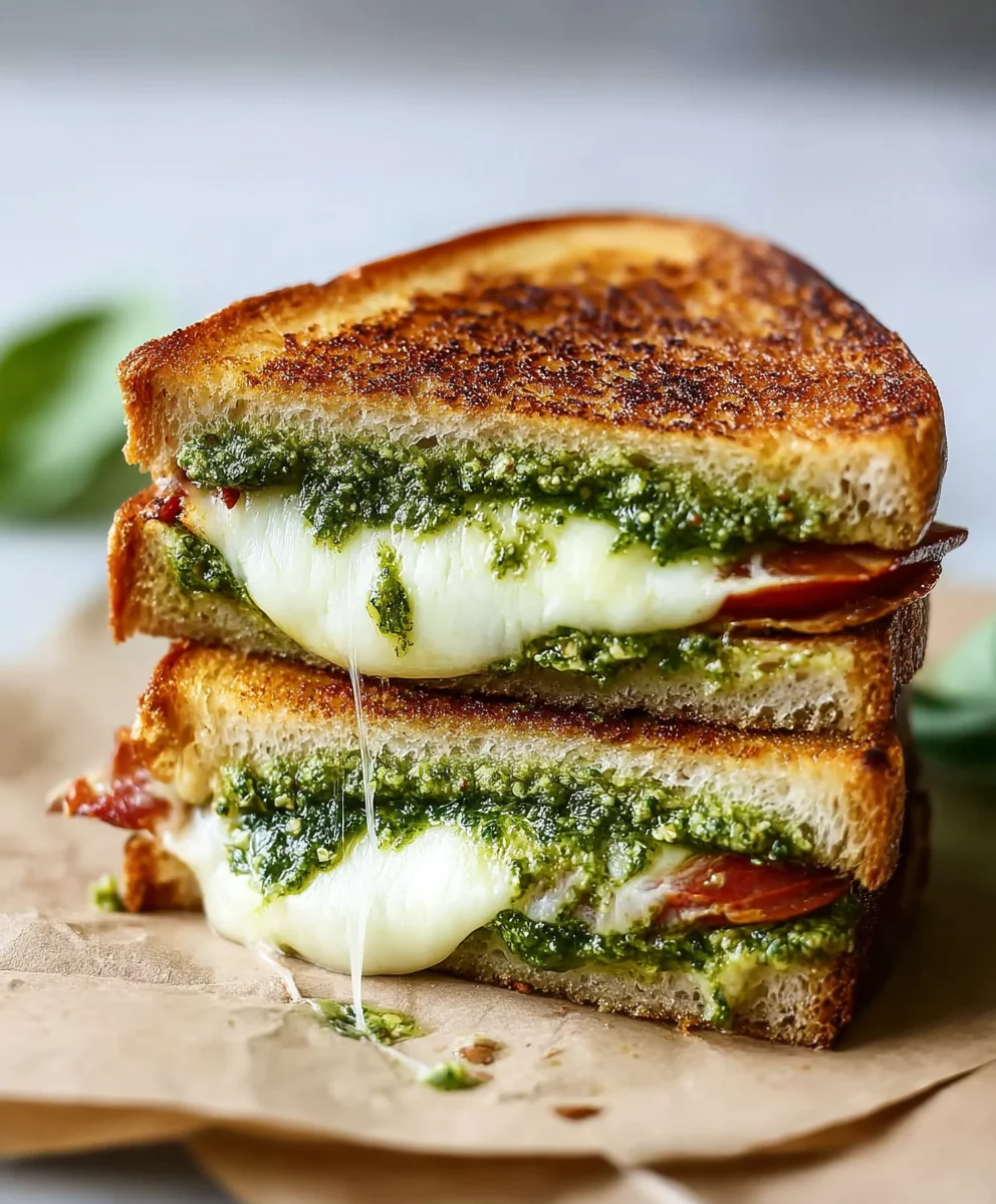 Pesto Grilled Cheese Sandwich- Delicious & Easy Recipe