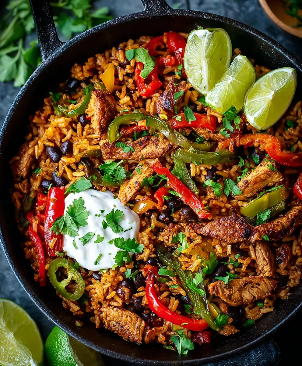 Easy One-Pan Beef Fajita Rice Bowls - Quick Dinner