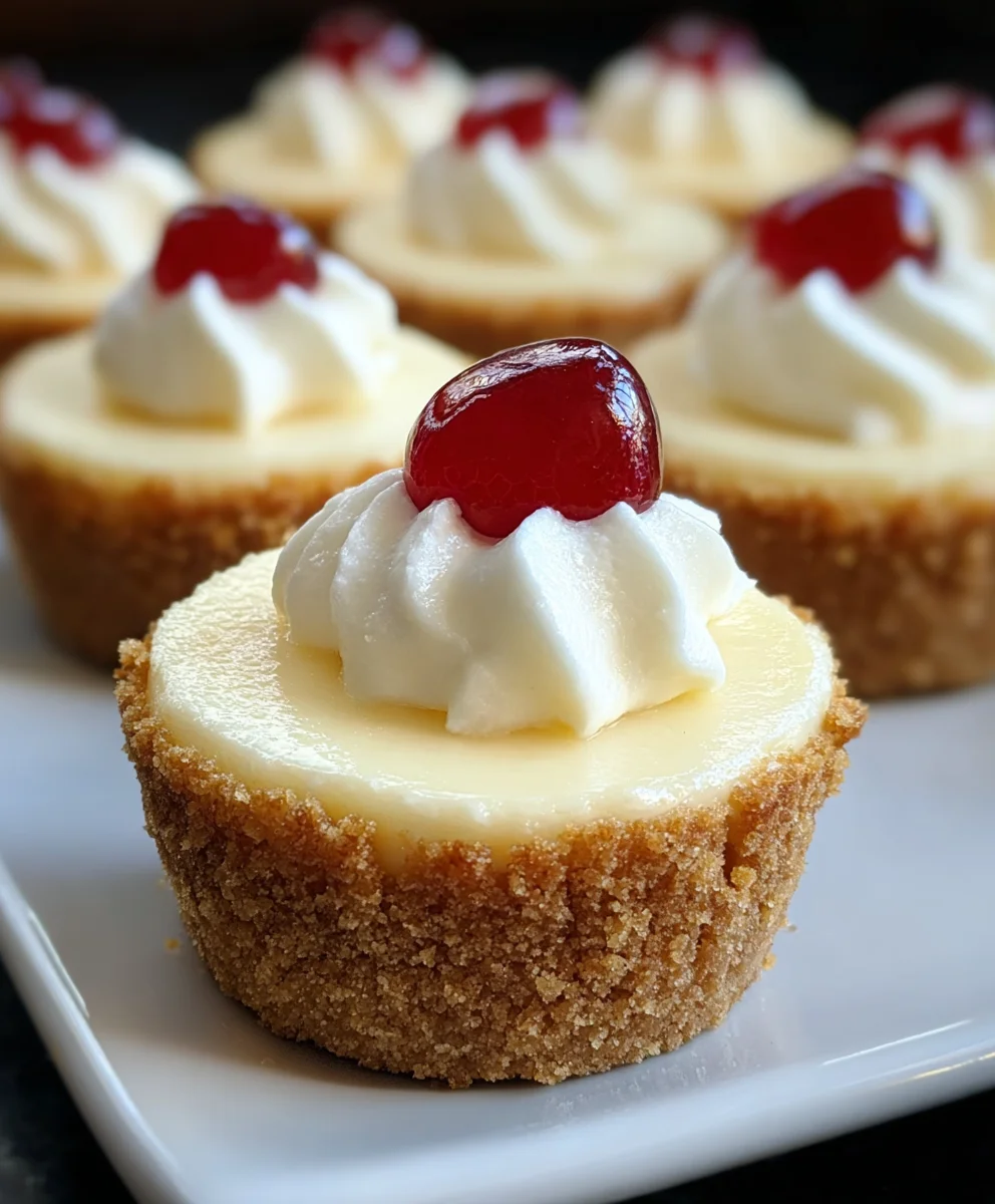 Super Easy Mini Cheesecakes Vanilla Wafer Crust