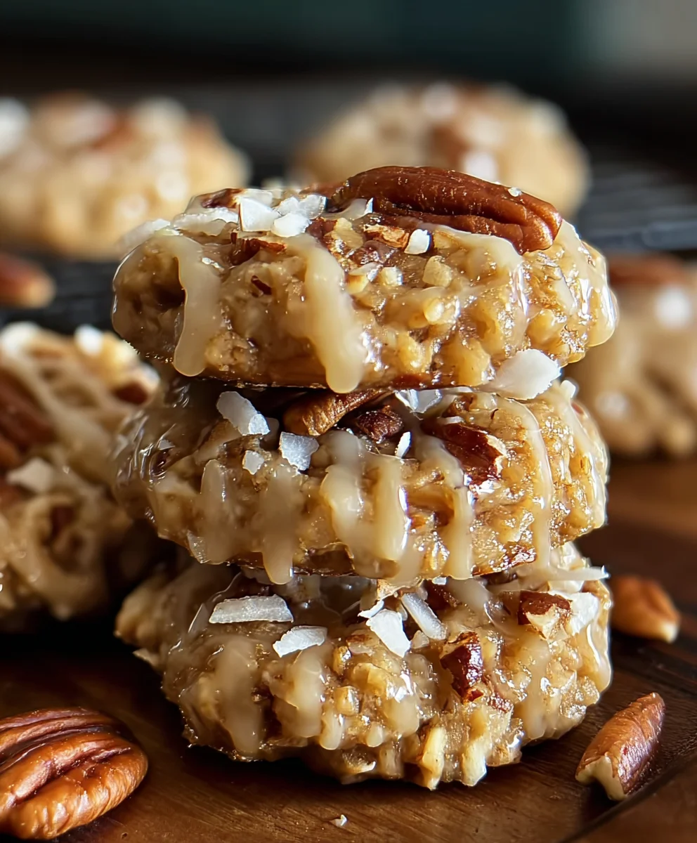 No Bake Pecan Coconut Praline Cookies - Easy Treats