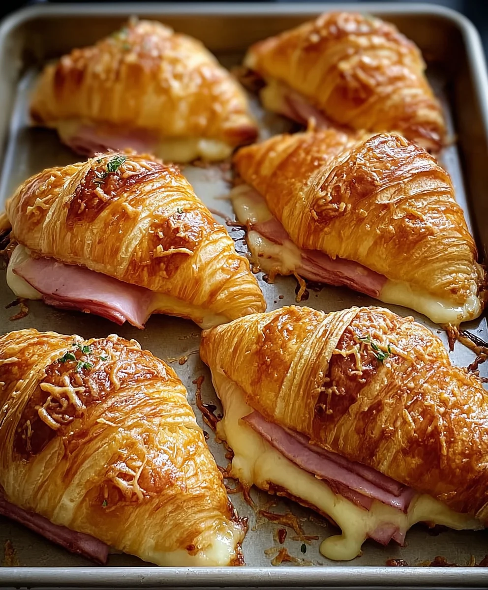 Beef Beef Ham & Cheese Croissants-Easy Baked Treat