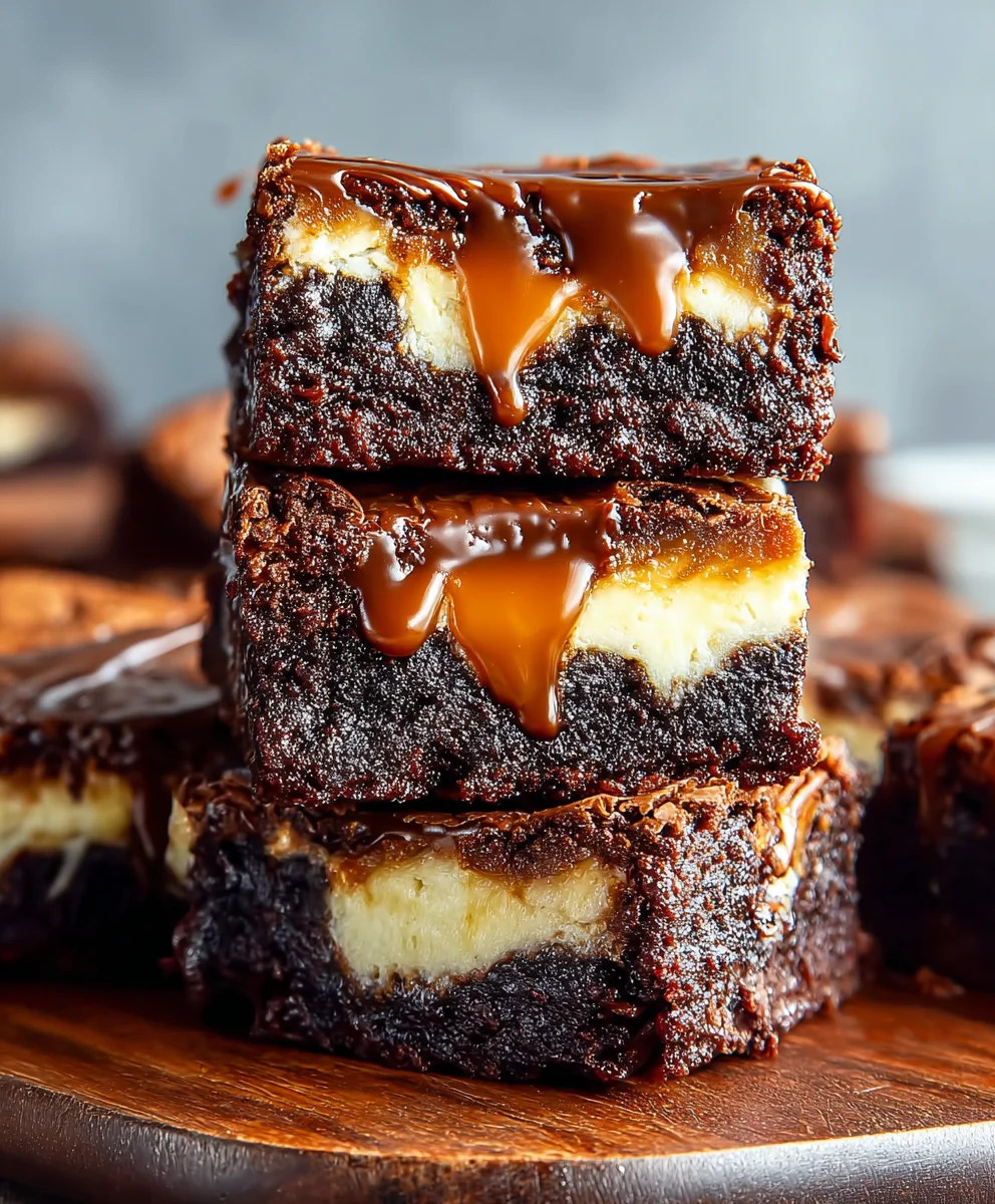 Caramel Nutella Cheesecake Brownies - Decadent Treat