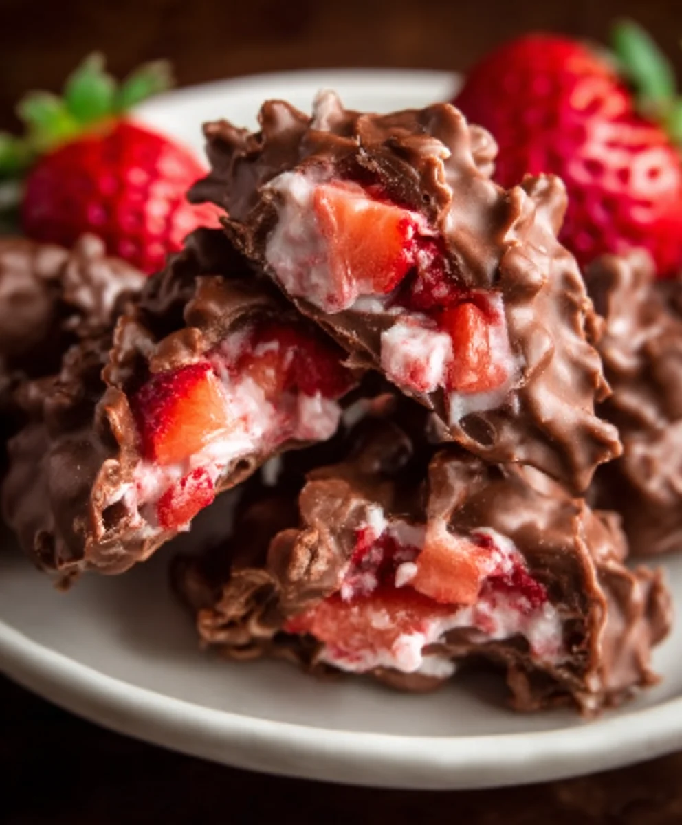 Viral Chocolate Strawberry Yogurt Clusters Easy Recipe