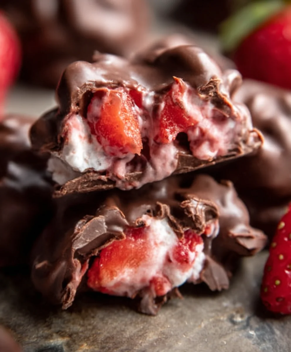 Viral Chocolate Strawberry Yogurt Clusters Easy Recipe