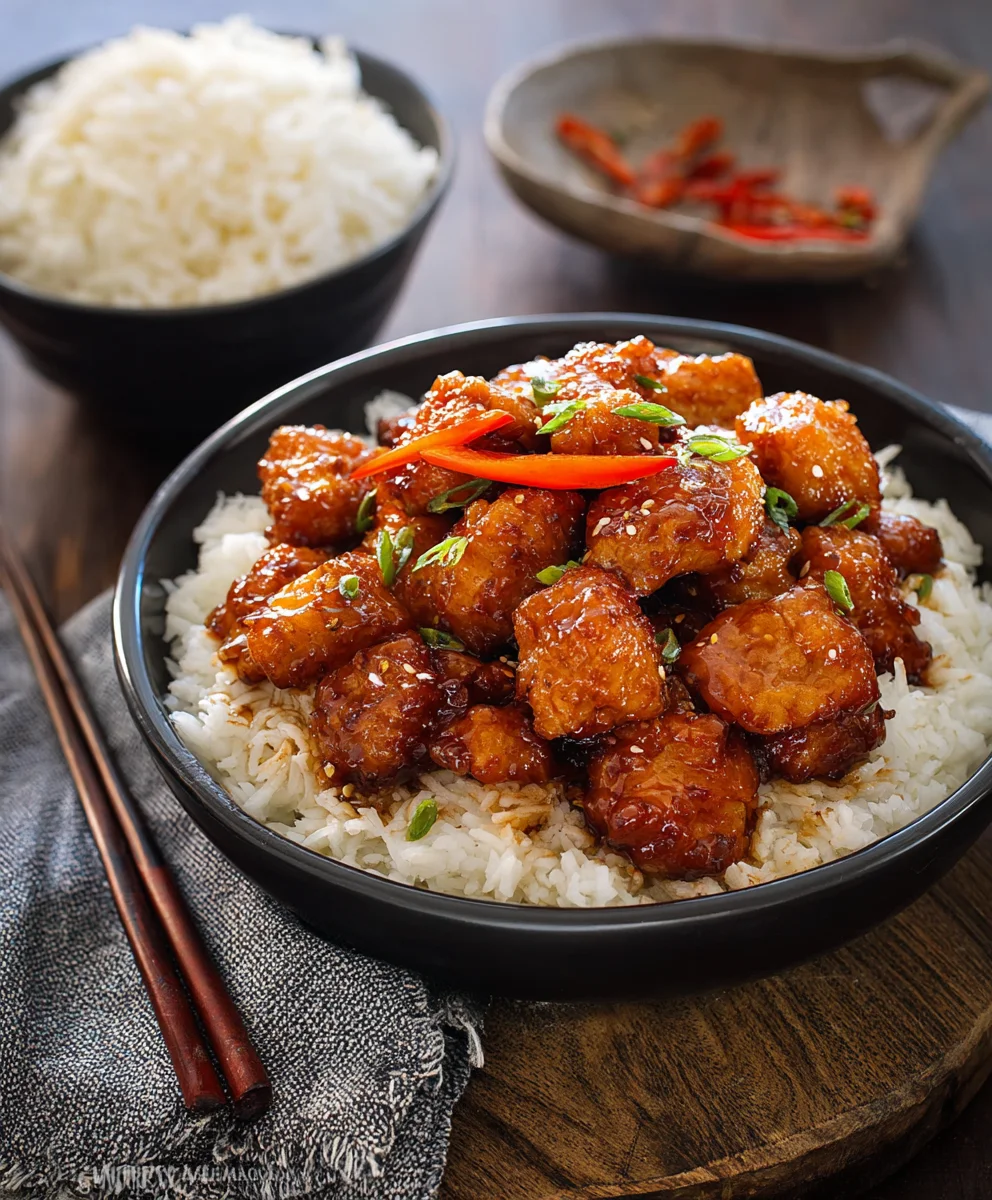 Sweet-Spicy General Tso's Chicken- Easy Recipe