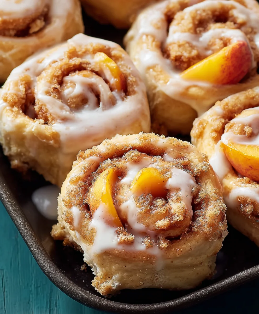 Peach Cobbler Cinnamon Rolls Delightful Dessert