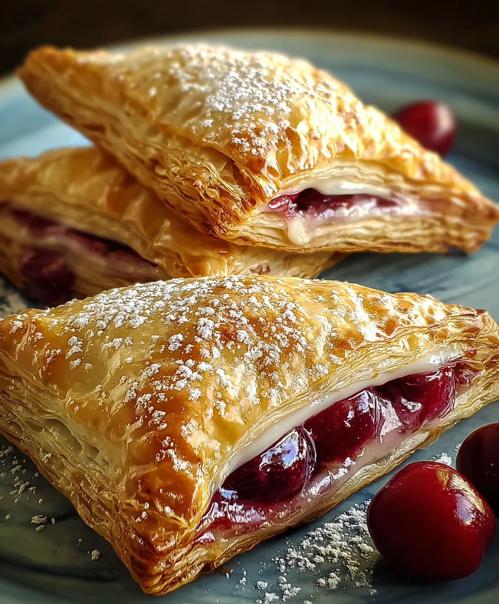 Easy Cherry Turnovers- Quick & Delicious Baked Pastry