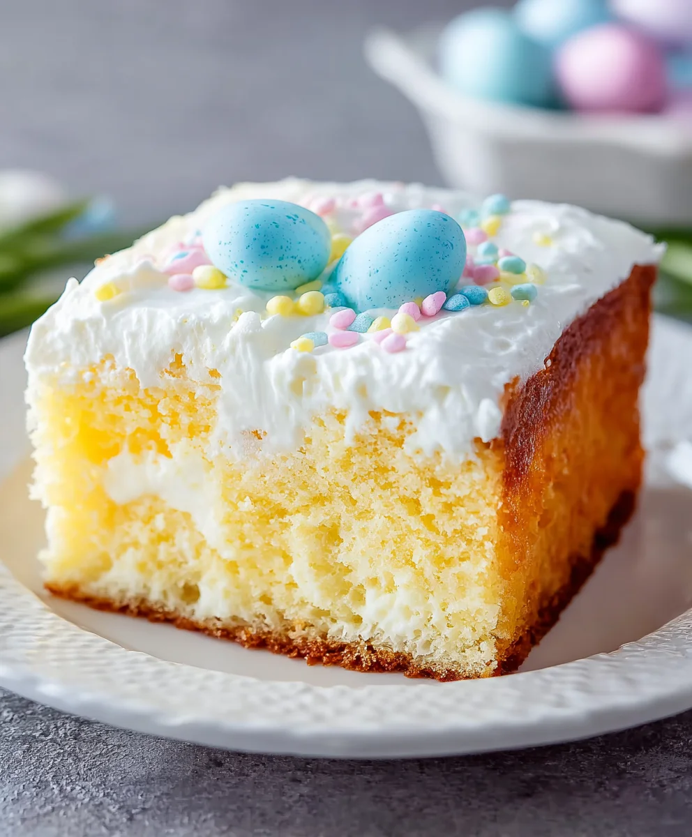 Easy Easter Poke Cake Recipe-Festive Treat
