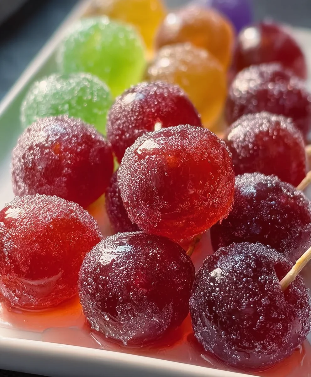 Frozen Candy Grapes with Jell-O Recipe