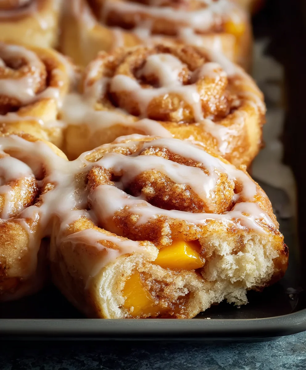 Peach Cobbler Cinnamon Rolls Delightful Dessert