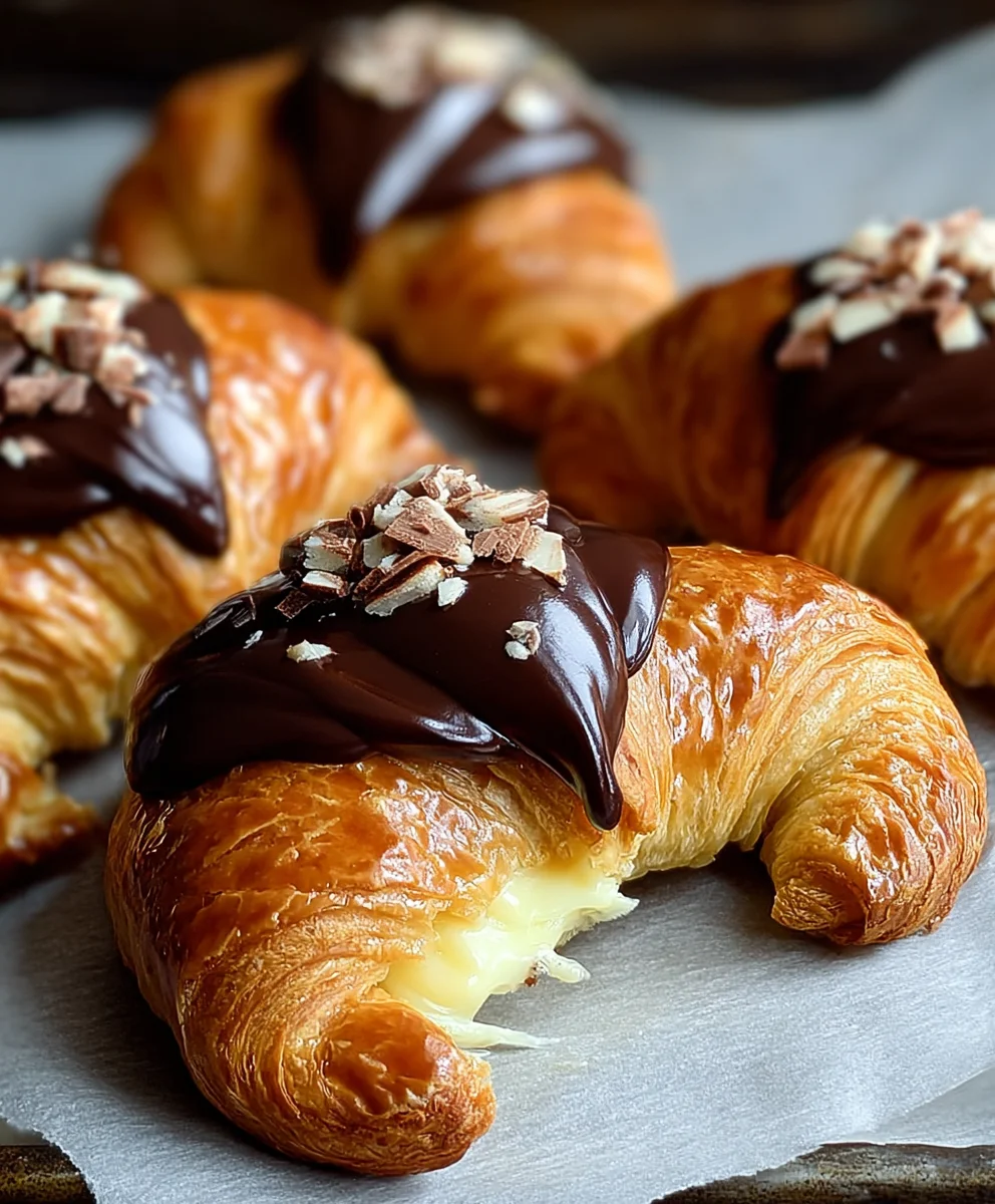 Boston Cream Pie Croissants - Decadent Delight