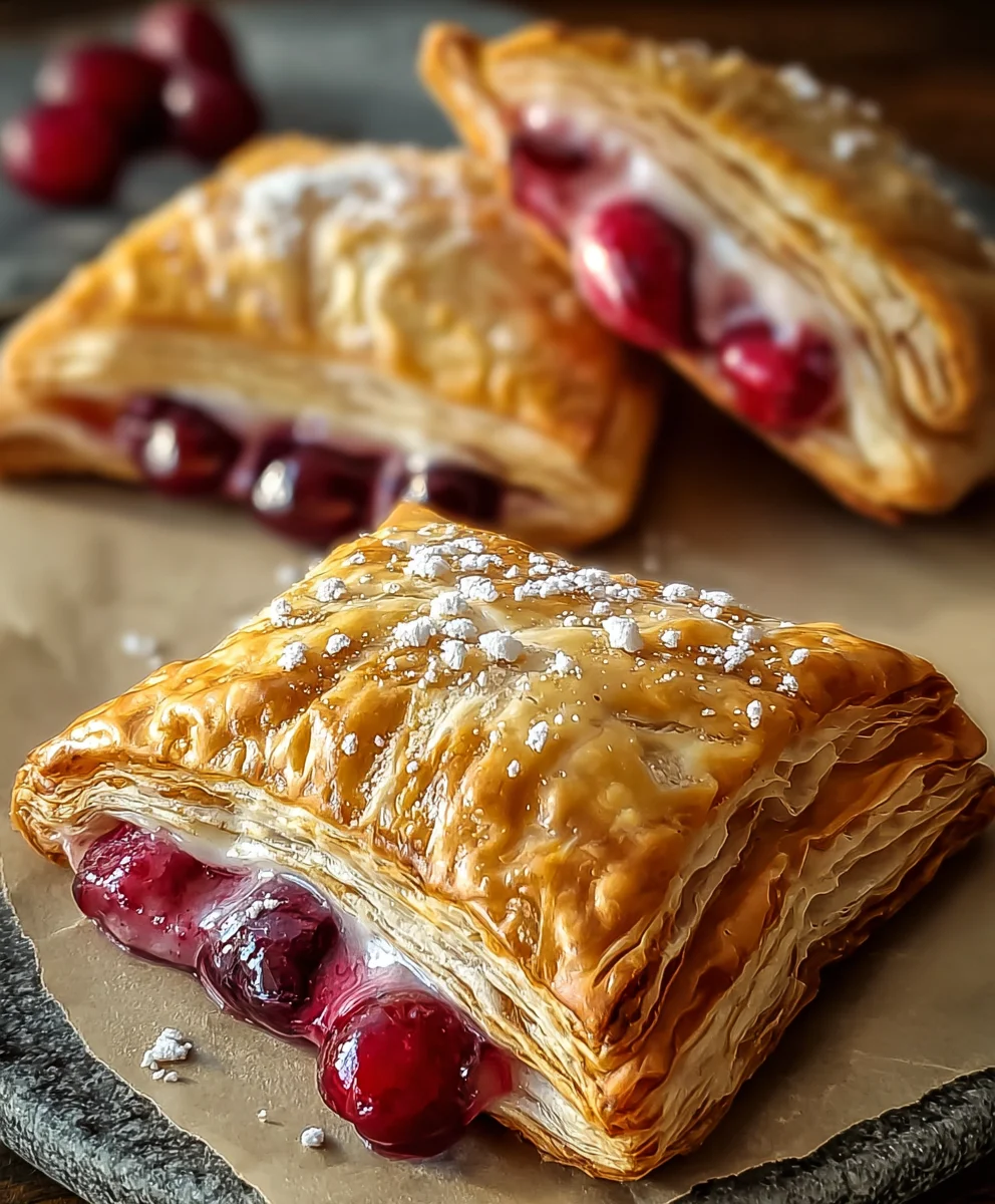 Easy Cherry Turnovers- Quick & Delicious Baked Pastry