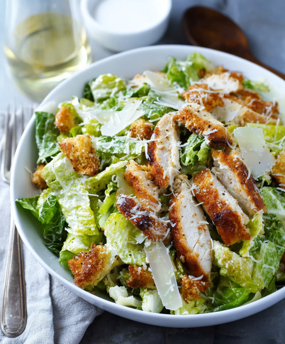 Crispy Chicken Caesar Salad-Best Recipe