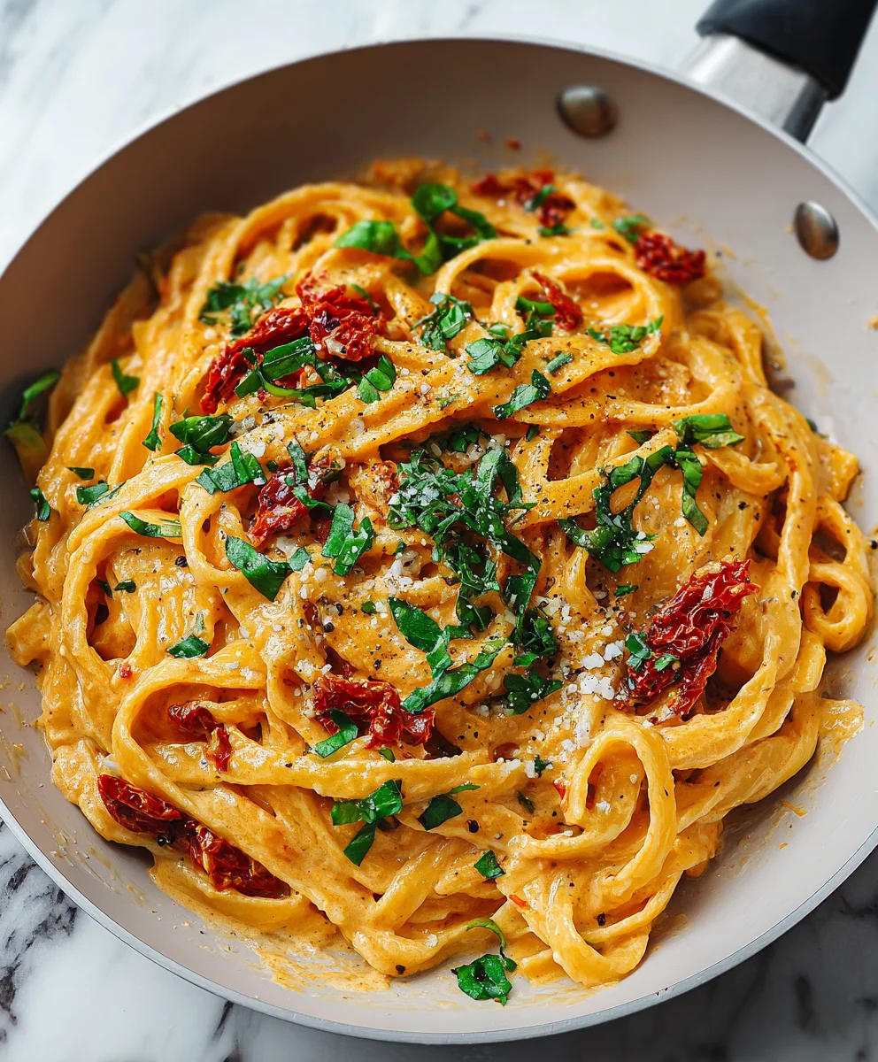 Creamy Vegan Sun Dried Tomato Pasta Recipe