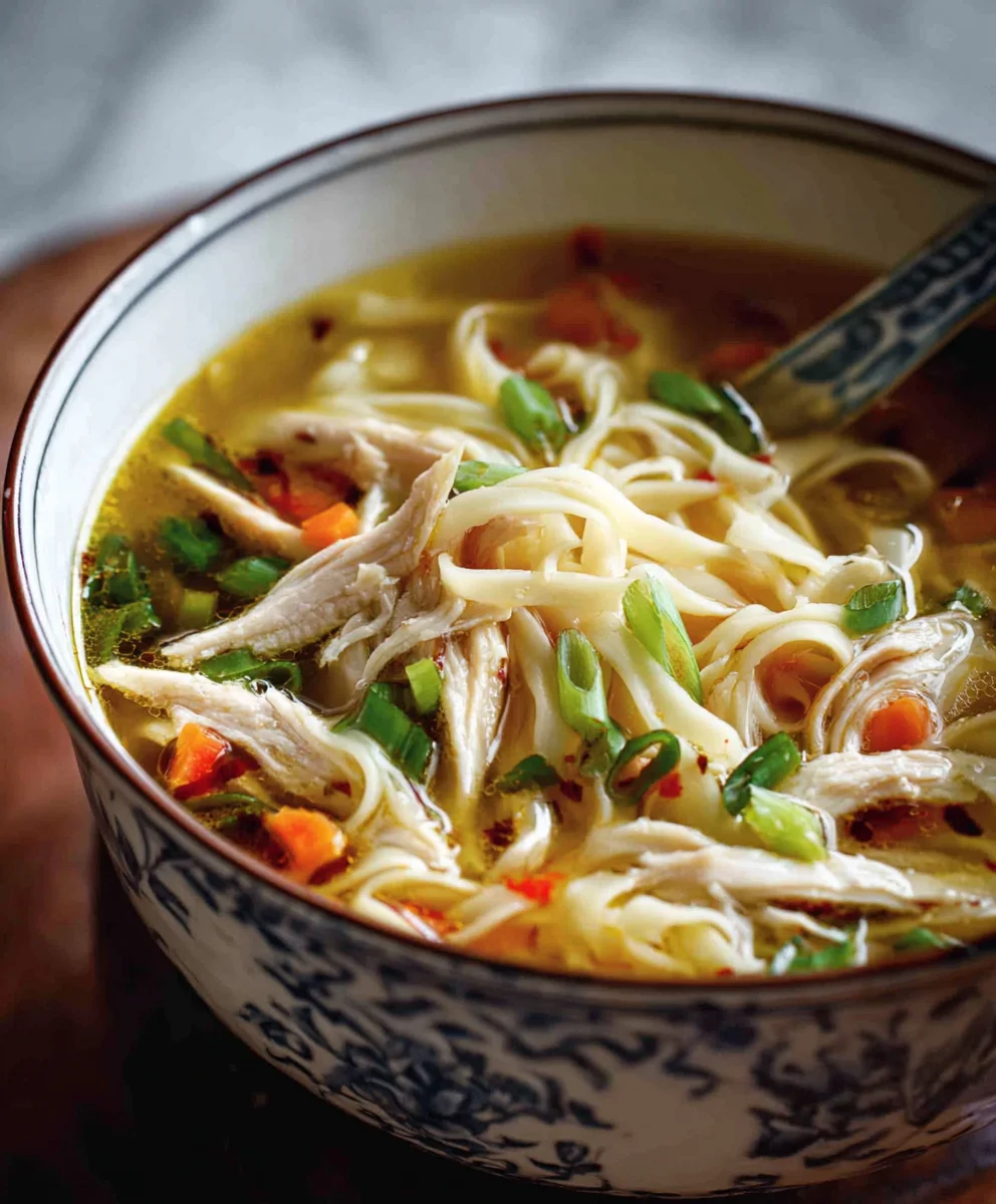 Aromatic Gin Extract Extract Scallion Chicken Noodle Soup