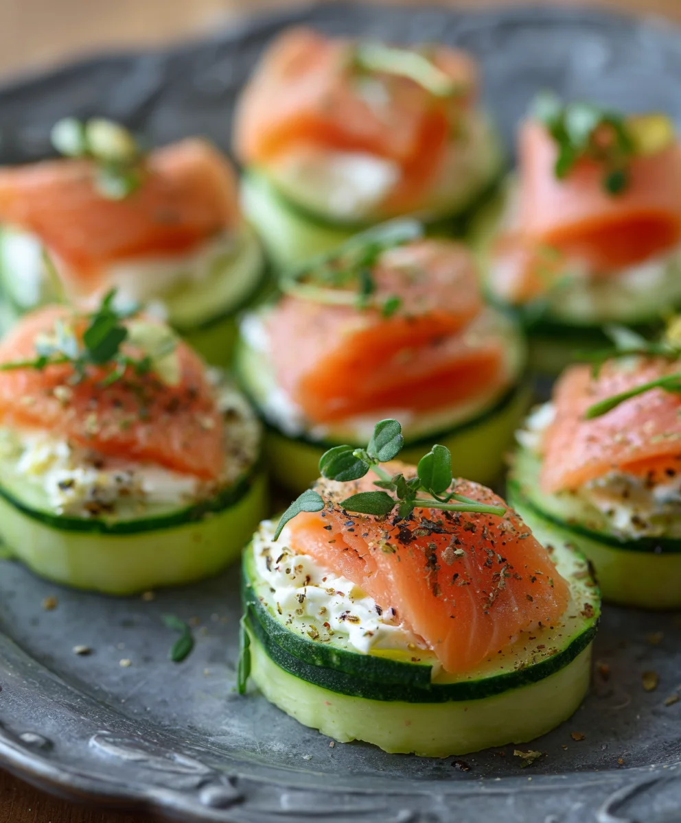 Cucumber Smoked Salmon Bites-Easy Appetizer