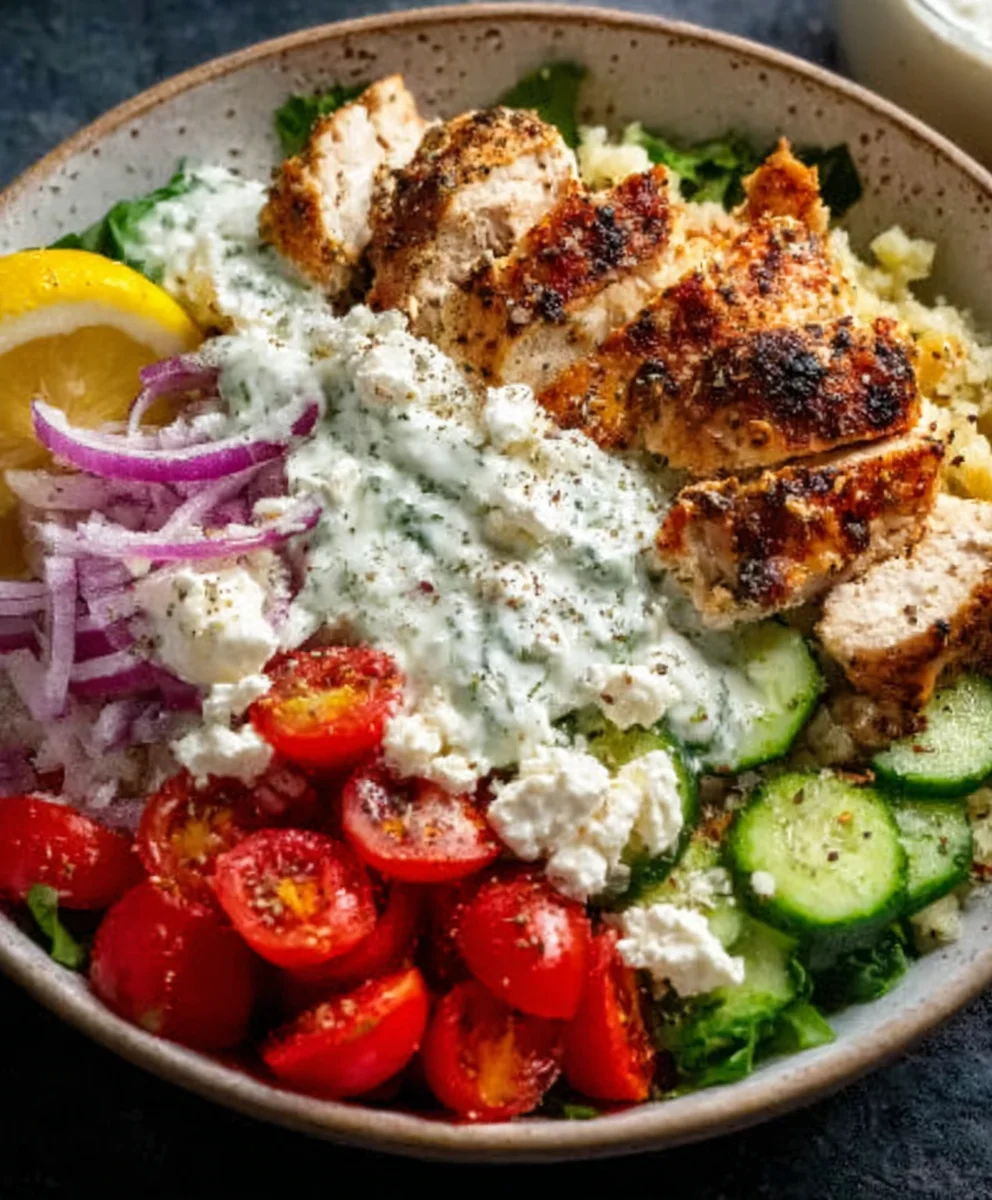 Greek Chicken Bowls- Flavorful Mediterranean Meal