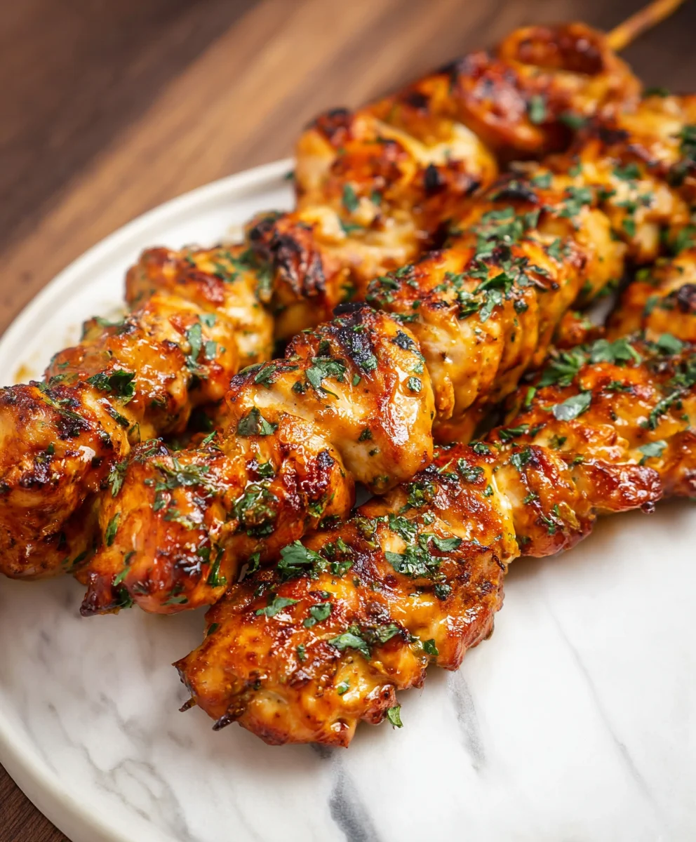 Air Fryer Chicken Skewers-Quick Easy & Juicy