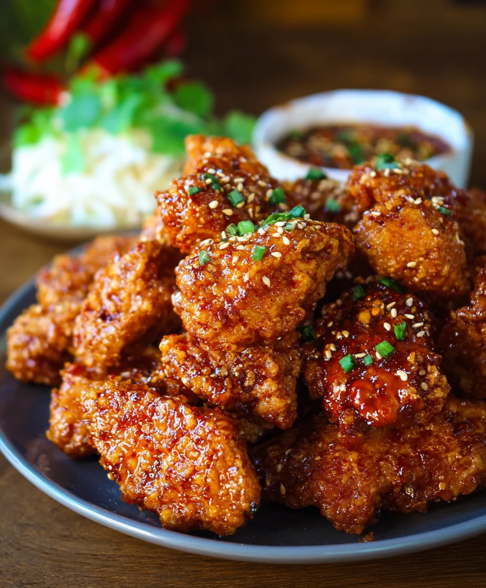 Korean Fried Chicken Recipe-Yangnyeom Style