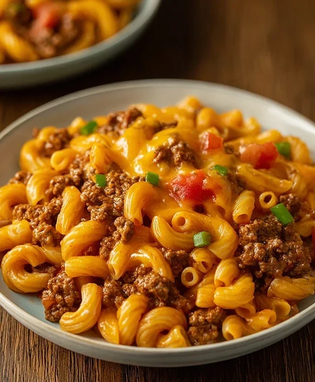 Cheesy Beef Taco Pasta