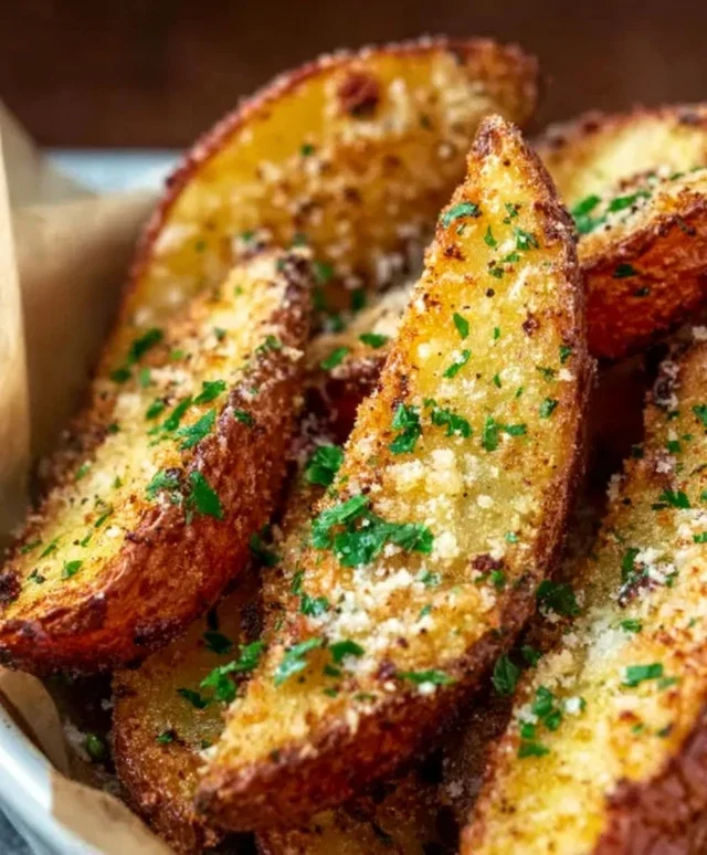 Baked Garlic Parmesan Potato Wedges