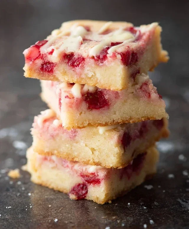 Strawberry Lemon Blondies