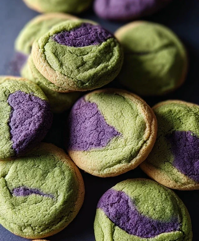 Matcha Ube Cookies