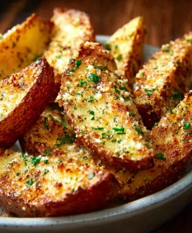 Baked Garlic Parmesan Potato Wedges