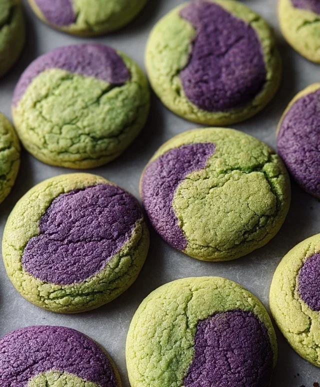 Matcha Ube Cookies