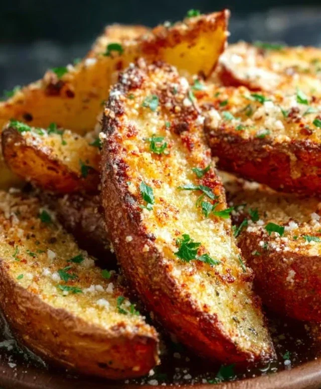 Baked Garlic Parmesan Potato Wedges