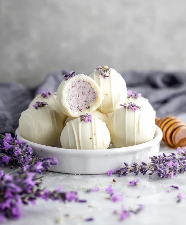 Honey Lavender White Chocolate Truffles