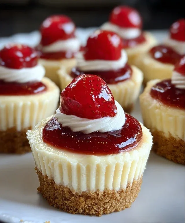 Super Easy Mini Cheesecakes with Vanilla Wafer Crust