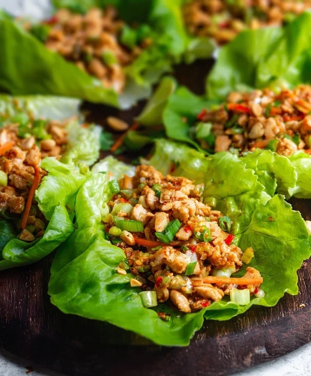 Asian Chicken Lettuce Wraps (Whole30, Non-Alcoholic, Low Carb)