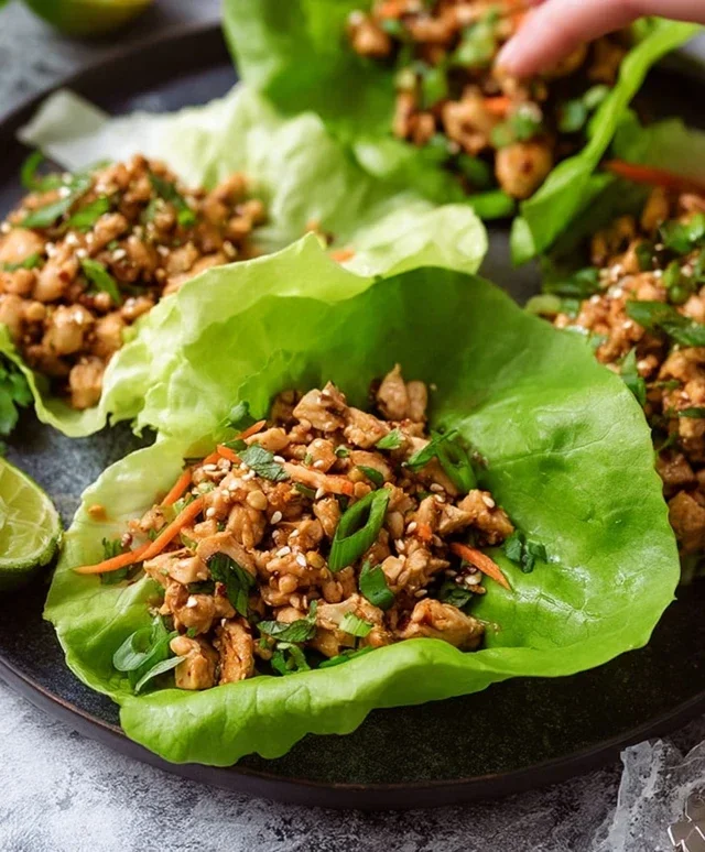 Thai Chicken Lettuce Wraps
